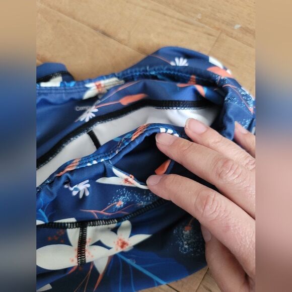 COMPRESSIONZ ,‎ Compression Leggings - Blue Flowers, Size Small - Picture 6 of 8